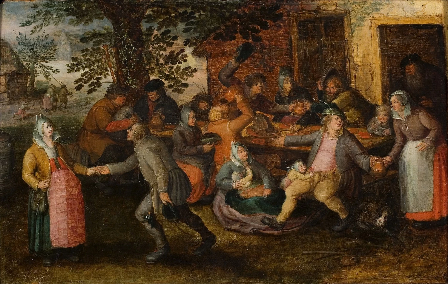 Gruppo di contadini davanti a una locanda - Rijksmuseum Twenthe